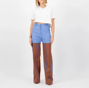 Two tone denim pants