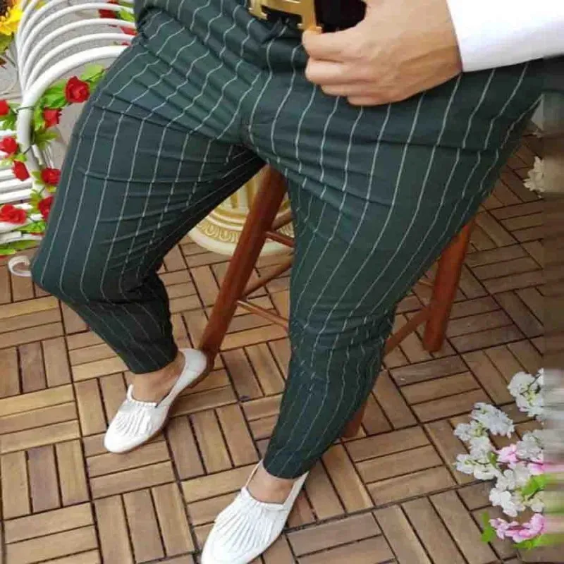 Wiaofellas  -  Black And White Gradient 3d Printed Men's Summer Fashionable Business Casual Pants With Elastic Straight Leg Formal Pants MA2