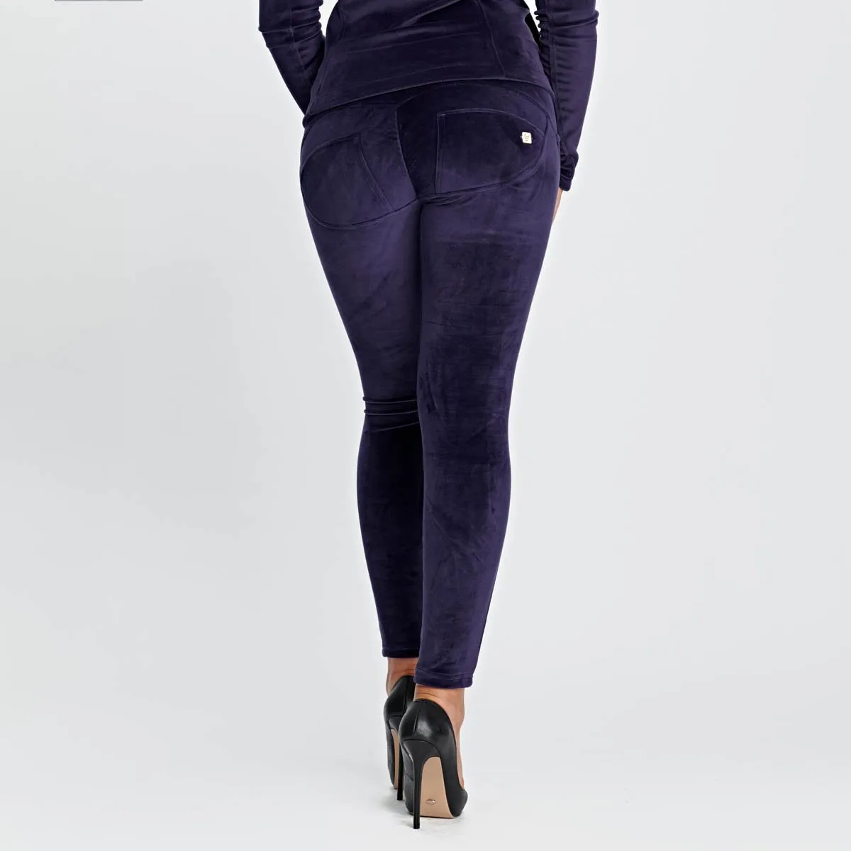 WR.UP® Velvet Set - Mid Waist - Full Length - Violet Tracksuit Set